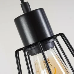 Luminaires Scandinaves-hofstein Suspension Canedo Brun, 5 lumières