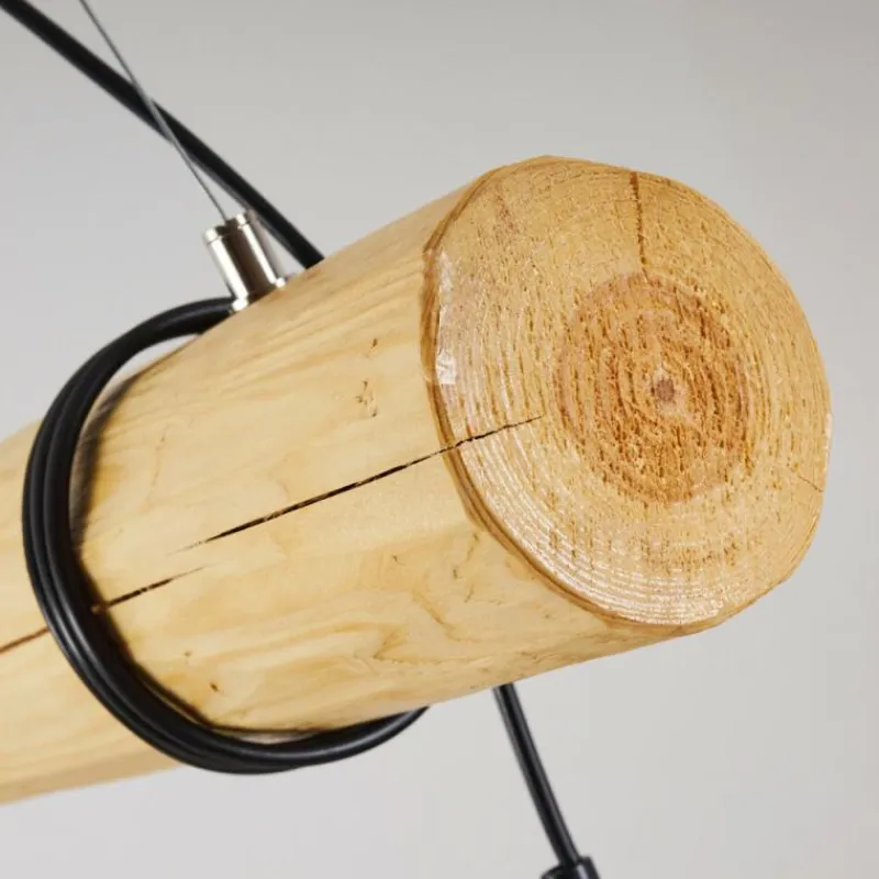 Luminaires Scandinaves-hofstein Suspension Canedo Brun, 5 lumières