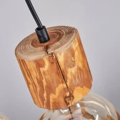 Luminaires Scandinaves-hofstein Suspension Canedo Brun foncé, Noir, 3 lumières