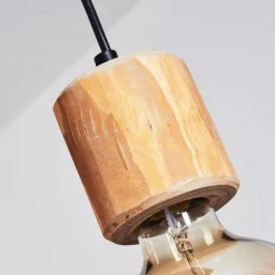 Lampes Vintages & Rétros-hofstein Suspension Canedo Brun, Noir, 5 lumières