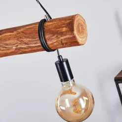 Lampes Vintages & Rétros-hofstein Suspension Canedo Brun, Noir, 5 lumières