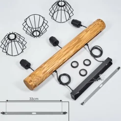 Luminaires Scandinaves-hofstein Suspension Canedo Écru, 3 lumières