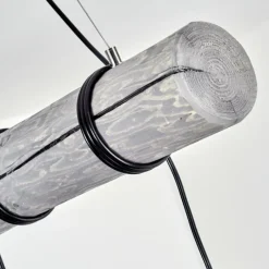 Style Boho-Chic-hofstein Suspension Canedo Gris, Noir, 5 lumières
