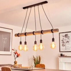 Lampes Vintages & Rétros-hofstein Suspension Canedo Gris, Noir, 5 lumières