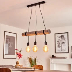 Lampes Vintages & Rétros-hofstein Suspension Canedo Gris, Noir, 3 lumières