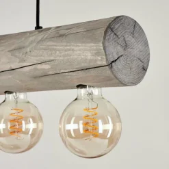 Lampes Vintages & Rétros-hofstein Suspension Canedo Gris, Noir, 4 lumières