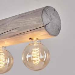 Lampes Vintages & Rétros-hofstein Suspension Canedo Gris, Noir, 6 lumières