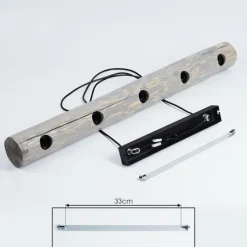 Lampes Vintages & Rétros-hofstein Suspension Canedo Gris, Noir, 5 lumières