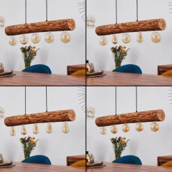 Luminaires Scandinaves-hofstein Suspension Canedo Noir, 5 lumières