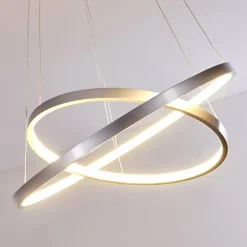 hofstein Suspension Canisteo LED Argenté, 2 lumières