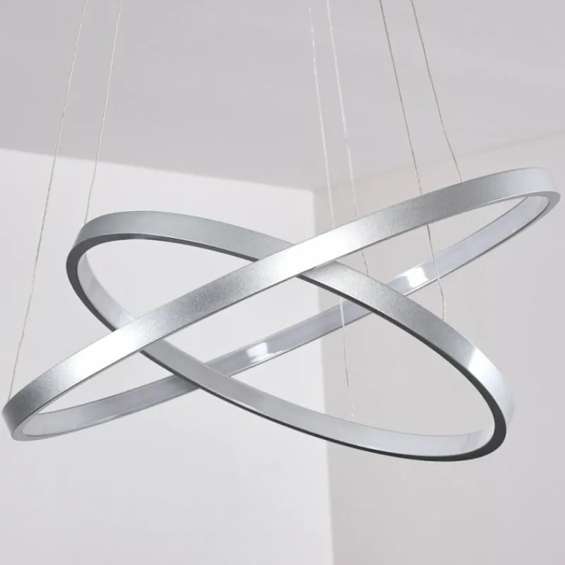 hofstein Suspension Canisteo LED Argenté, 2 lumières