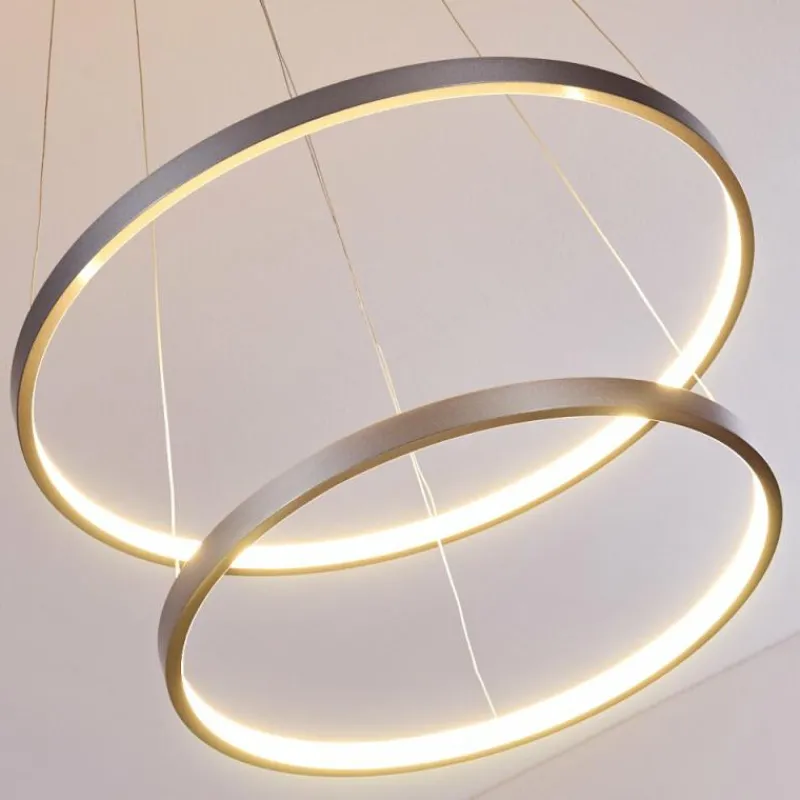 hofstein Suspension Canisteo LED Argenté, 2 lumières