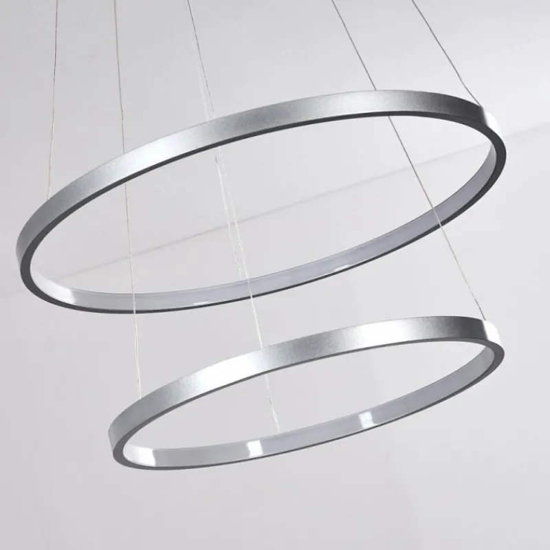 hofstein Suspension Canisteo LED Argenté, 2 lumières