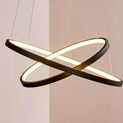 hofstein Suspension Canisteo LED Noir, 2 lumières