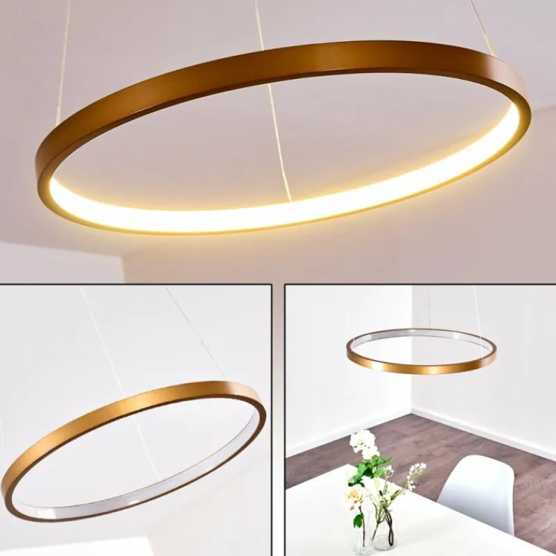 Lampes Dorées-hofstein Suspension Canisteo LED Or, 1 lumière