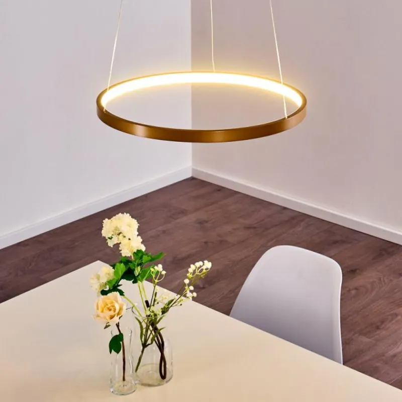 Lampes Dorées-hofstein Suspension Canisteo LED Or, 1 lumière