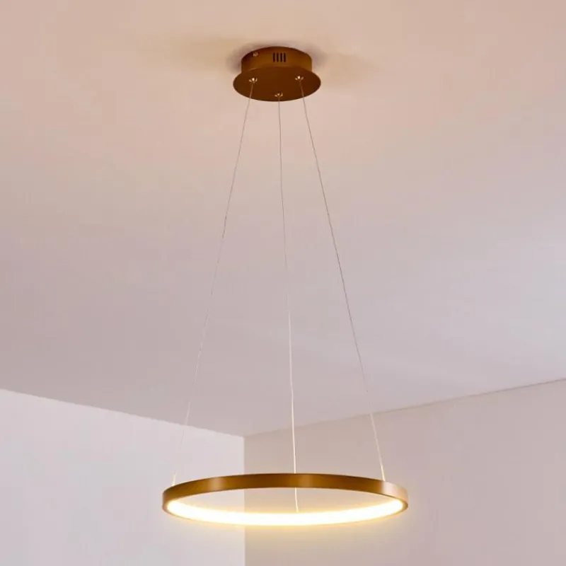 Lampes Dorées-hofstein Suspension Canisteo LED Or, 1 lumière