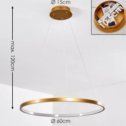 Lampes Dorées-hofstein Suspension Canisteo LED Or, 1 lumière
