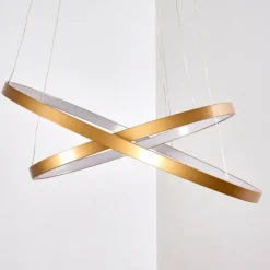 Lampes Art Déco-hofstein Suspension Canisteo LED Or, 2 lumières