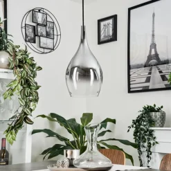 Suspension Verre Fumé-hofstein Suspension Capdevila Chrome, 1 lumière