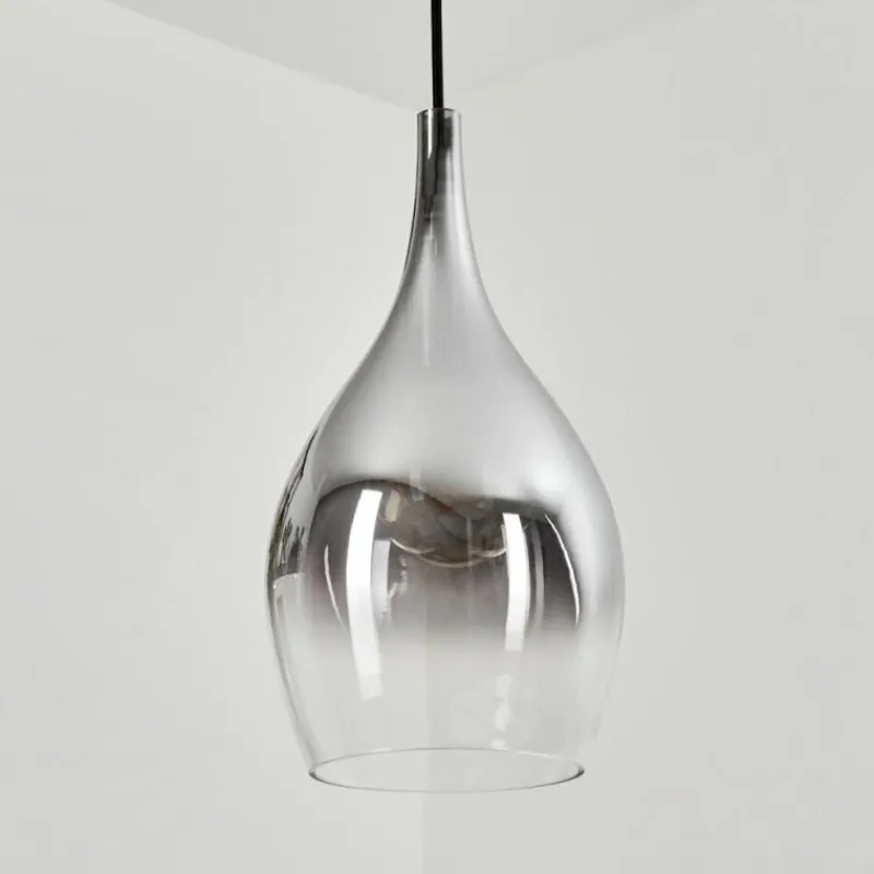 Suspension Verre Fumé-hofstein Suspension Capdevila Chrome, 1 lumière