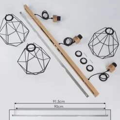 Lampes Vintages & Rétros-hofstein Suspension Carobal Écru, Noir, 3 lumières