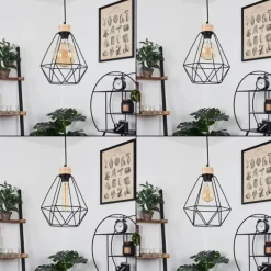 Lampes Vintages & Rétros-hofstein Suspension Carobal Écru, Noir, 1 lumière