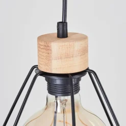 Lampes Vintages & Rétros-hofstein Suspension Carobal Écru, Noir, 1 lumière
