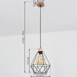 Lampes Vintages & Rétros-hofstein Suspension Carobal Écru, Noir, 1 lumière