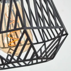 Lampes Vintages & Rétros-hofstein Suspension Cassils Noir, 3 lumières