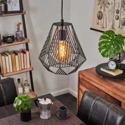 hofstein Suspension Cassils Noir, 1 lumière