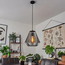 hofstein Suspension Cassils Noir, 1 lumière