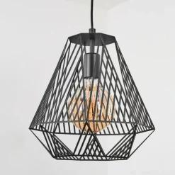 hofstein Suspension Cassils Noir, 1 lumière