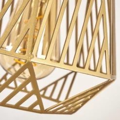 Lampes Dorées-hofstein Suspension Cassils Or, 3 lumières