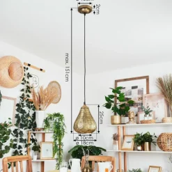 Luminaires Orientaux-hofstein Suspension Cassis Vieux laiton, 1 lumière