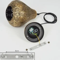 Luminaires Orientaux-hofstein Suspension Cassis Vieux laiton, 1 lumière