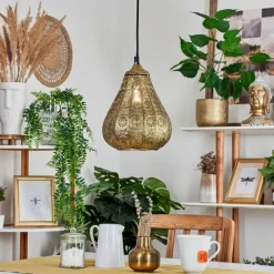 Luminaires Orientaux-hofstein Suspension Cassis Vieux laiton, 1 lumière