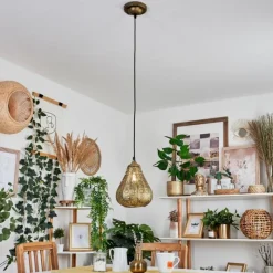 Luminaires Orientaux-hofstein Suspension Cassis Vieux laiton, 1 lumière