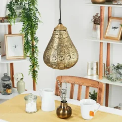 Luminaires Orientaux-hofstein Suspension Cassis Vieux laiton, 1 lumière