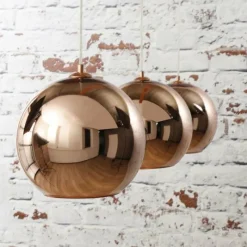 hofstein Suspension Cattenscop Cuivre, 3 lumières