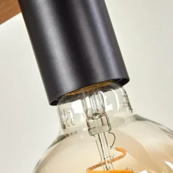 Lampes Vintages & Rétros-hofstein Suspension Cava Écru, Noir, 6 lumières