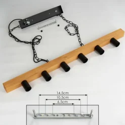 Lampes Vintages & Rétros-hofstein Suspension Cava Écru, Noir, 6 lumières