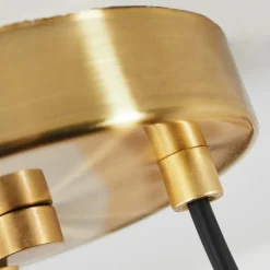 Lampes Industrielles-hofstein Suspension Cenova Laiton, Noir, 3 lumières