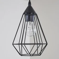 hofstein Suspension Cenova Noir, 1 lumière