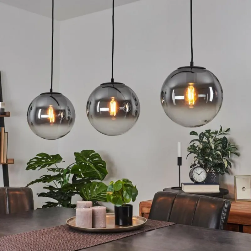 hofstein Suspension Cercado Noir, 3 lumières