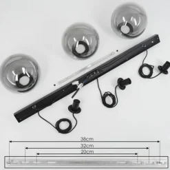 hofstein Suspension Cercado Noir, 3 lumières