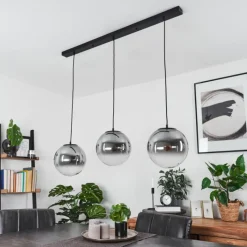 hofstein Suspension Cercado Noir, 3 lumières