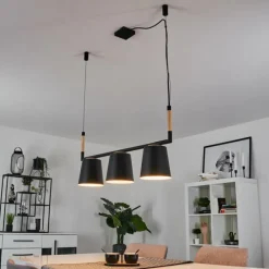 Luminaires Scandinaves-hofstein Suspension Cerrizal Écru, Noir, 3 lumières