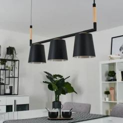 Luminaires Scandinaves-hofstein Suspension Cerrizal Écru, Noir, 3 lumières