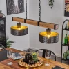 Lampes Dorées-hofstein Suspension Chabian Brun, Couleur bois, Noir, 2 lumières